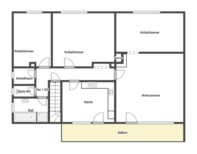 1. Obergeschoss Rechts